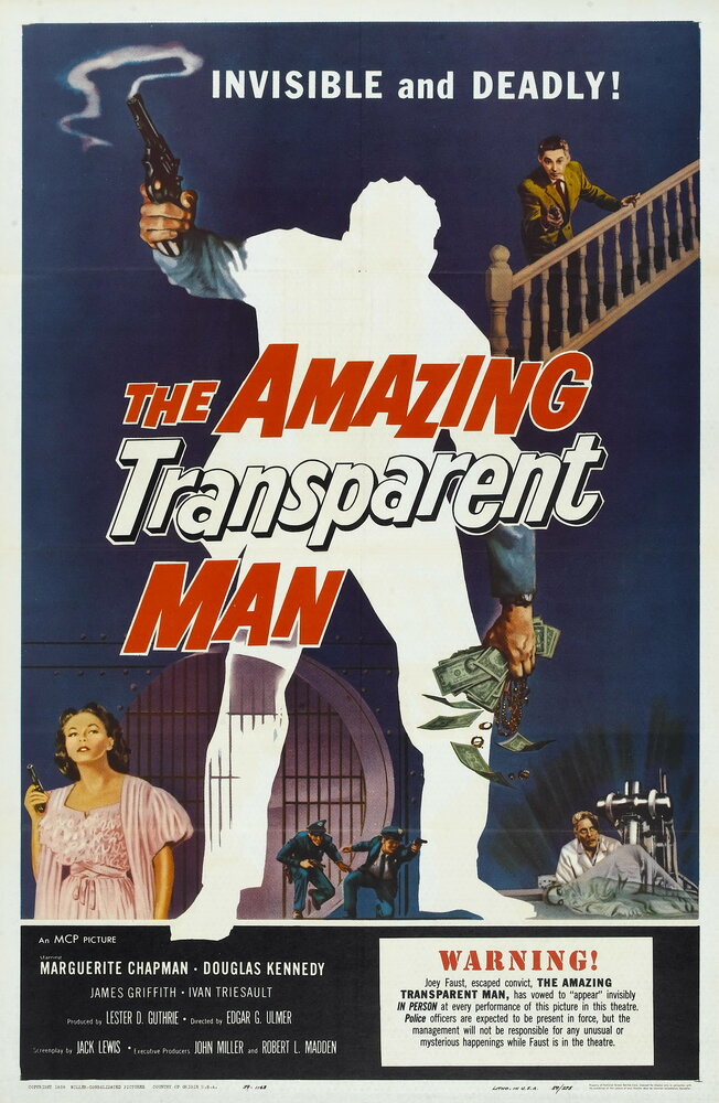 Необычайно прозрачный человек (1960) постер